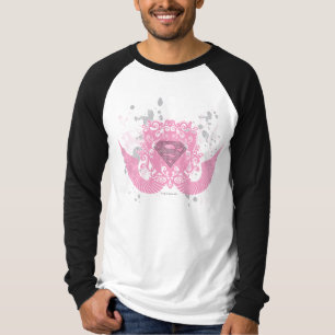 T-shirts Design com asa rosa super-menina