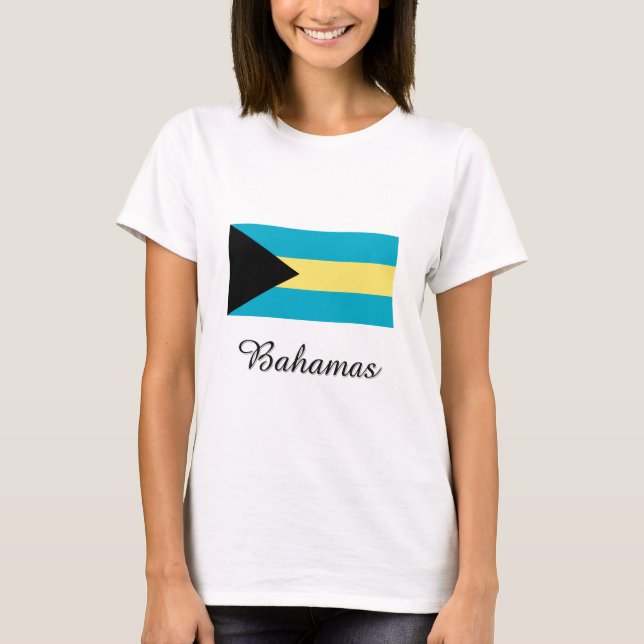 T-shirts Design da bandeira de Bahamas (Frente)