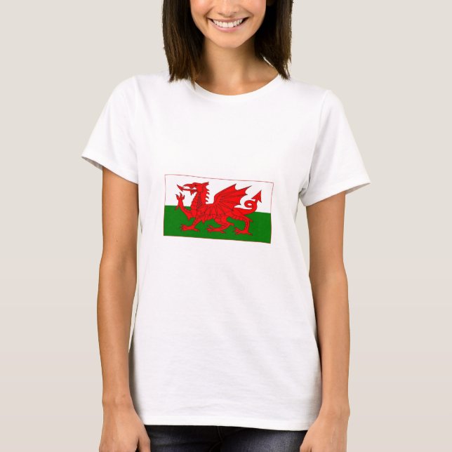 T-shirts Design da bandeira de Galês (Frente)