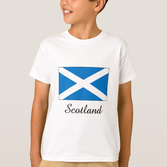 T-shirts Design da bandeira de Scotland (Frente)