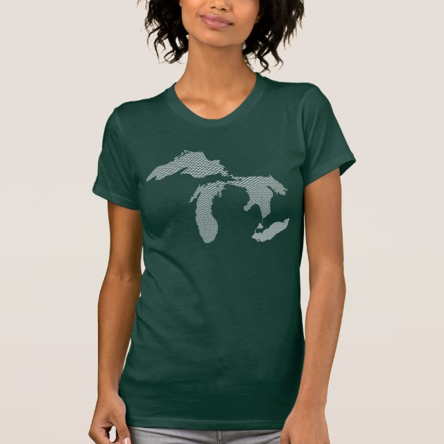 T-shirts Design da onda das mulheres de Michigan (Frente)