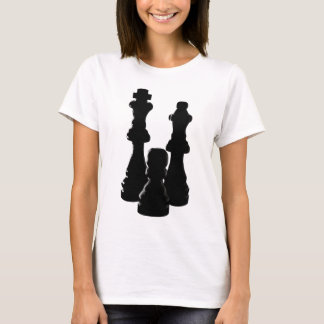 T-shirts Design da silhueta da parte de xadrez