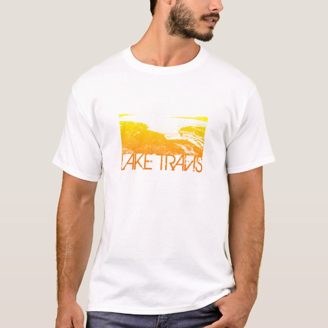 T-shirts Design da skyline de Travis do lago (Frente)