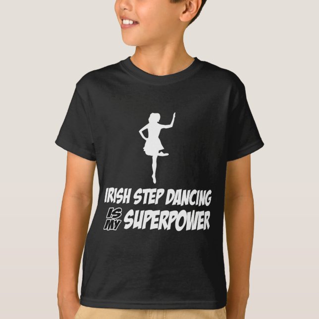 T-shirts Design da superpotência de Stepdance do irlandês (Frente)