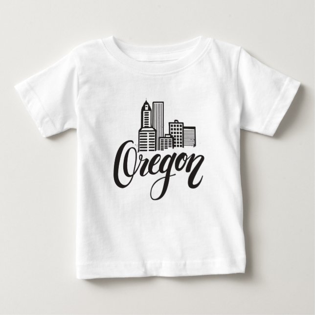 T-shirts Design da tipografia de Oregon (Frente)