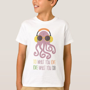 T-shirts Design das citações do polvo