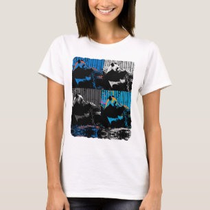 T-shirts Design de Arte Moderna com Vários Painéis de Urso