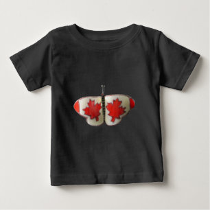 T-shirts Design de Borboleta de Bandeira Canadiana