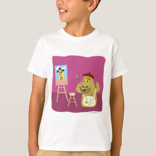 T-shirts Design de Cartoon de Cartoon do Monstro do Artista