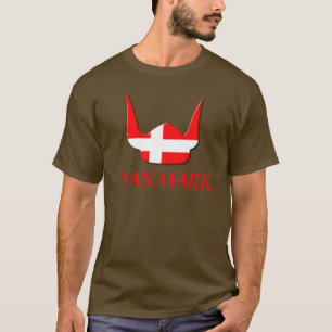 T-shirts Design de Dinamarca Danmark da bandeira de Viking