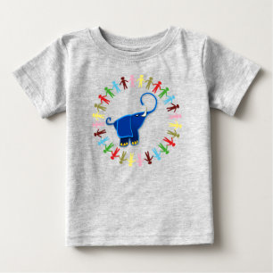 T-SHIRTS DESIGN DE ELEFANTE AZUL