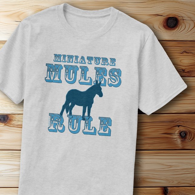 T-shirts Design de Gráfico de Regra de Regras de Miniatura (Miniature Mules Rule Typography Graphic Design T-Shirt)