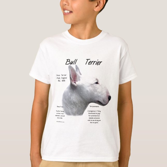 T-shirts Design de História da Bull Terrier (Frente)