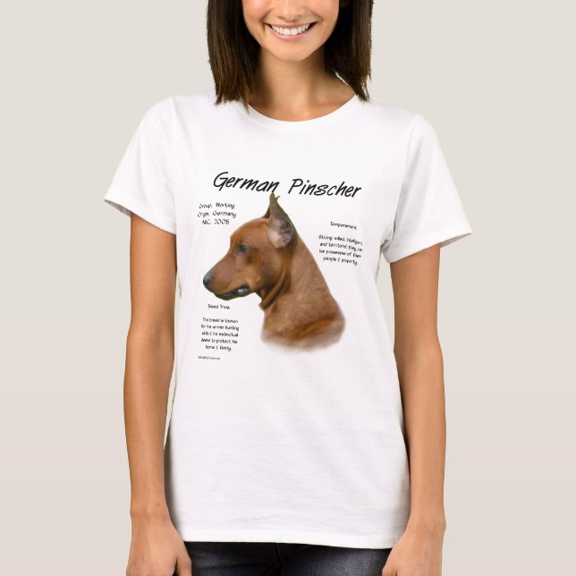 T-shirts Design de História de Pinscher Alemão (Frente)