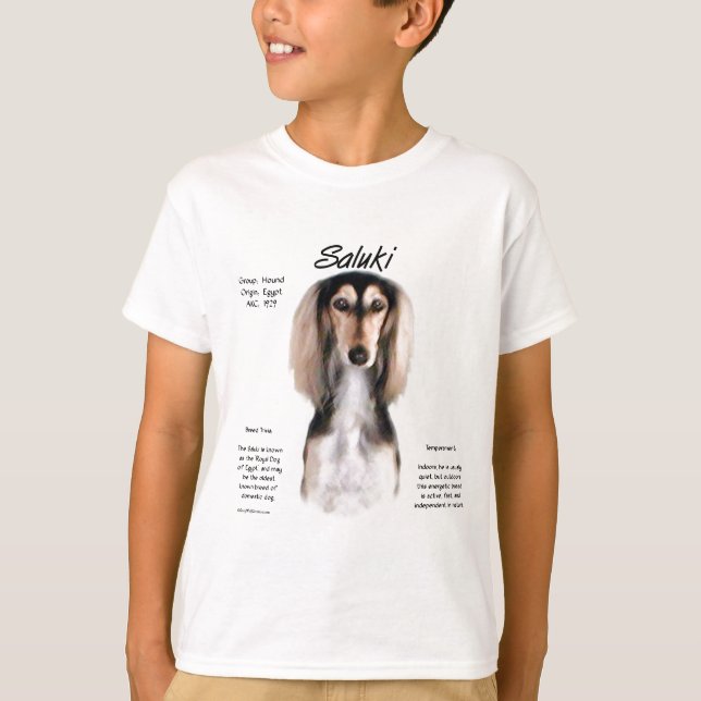 T-shirts Design de História de Saluki (Frente)