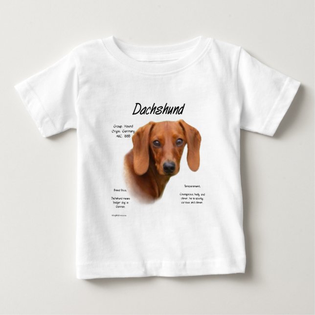 T-shirts Design de História do Dachshund (suave) (Frente)