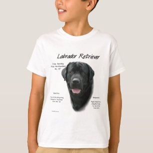 T-shirts Design de História do Labrador Retriever (preto)