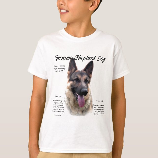 T-shirts Design de Histórico de Cachorro german shepherd (s (Frente)
