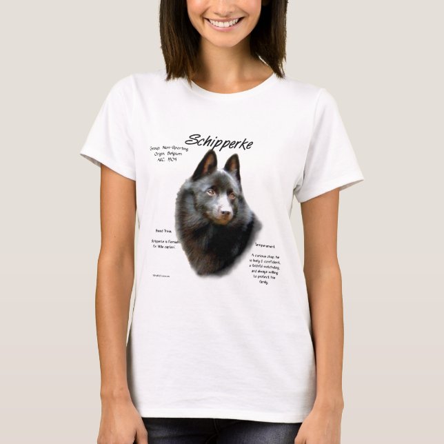 T-shirts Design de Histórico Schipperke (Frente)