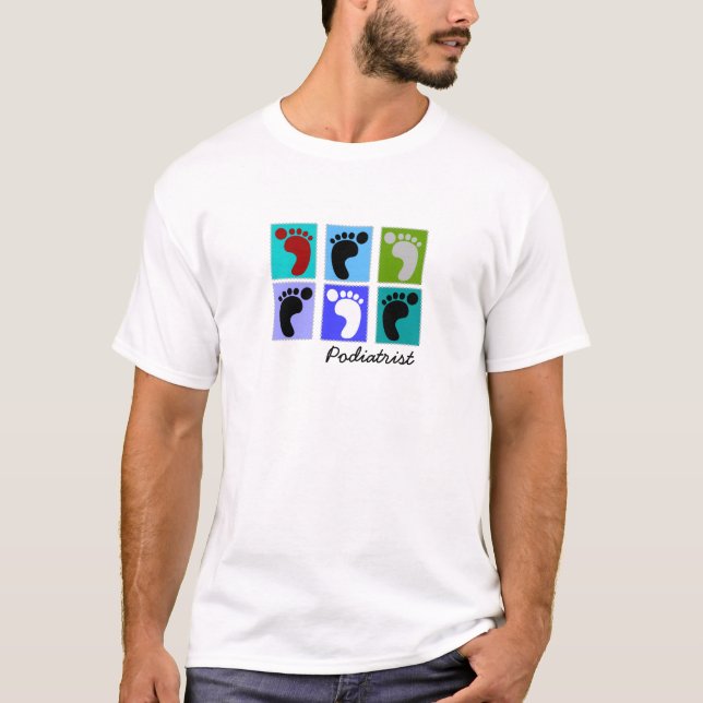 T-shirts Design de Popart dos presentes do Podiatrist dos (Frente)