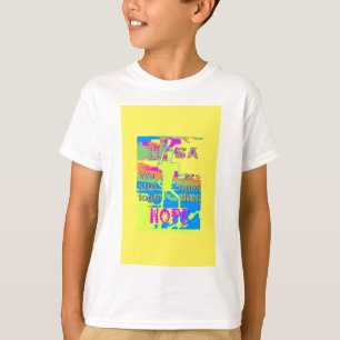 T-shirts DESIGN de Unidade dos EUA: Esperança e força