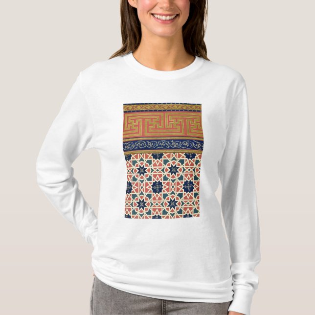 T-shirts Design decorativo árabe (litho da cor) (Frente)