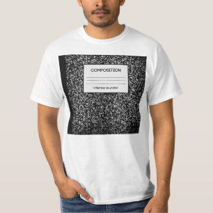 T-shirts Design do caderno da composição