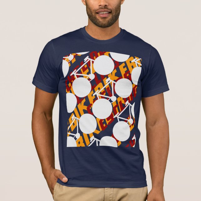 T-shirts design do ciclismo do ~ do T da bicicleta (Frente)