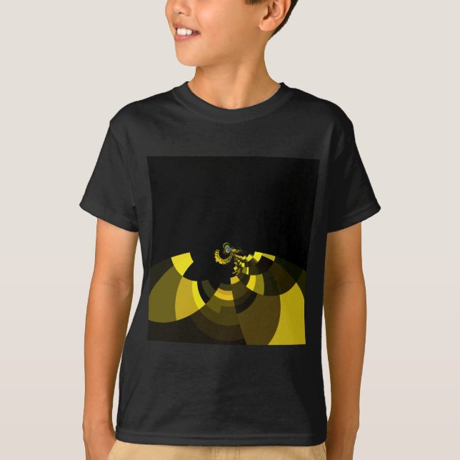 T-shirts Design do Gráfico de Arte de Vetor Preto e Dourado (Frente)