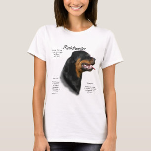 T-shirts Design do Histórico do Rottweiler