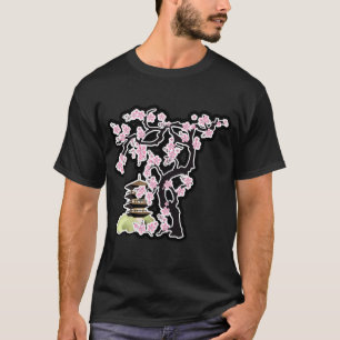 T-shirts Design do japonês de Sakura e de pagode