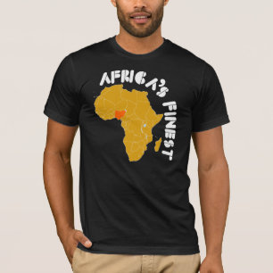 T-shirts Design do mapa de Nigéria, África