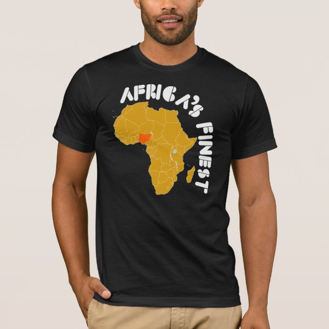 T-shirts Design do mapa de Nigéria, África (Frente)