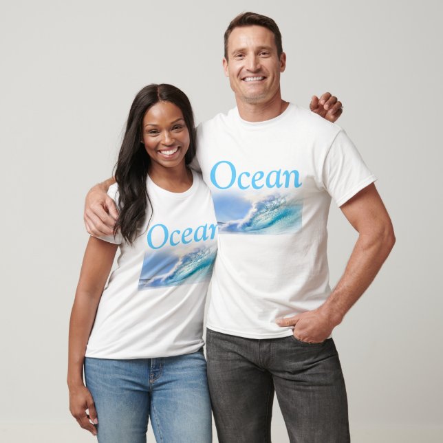 T-shirts Design do oceano da T-CAMISA (Unissex)