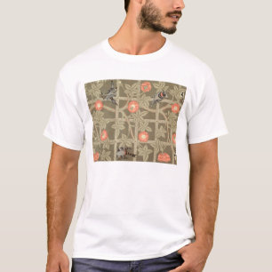 T-shirts Design do papel de parede da treliça com um backg
