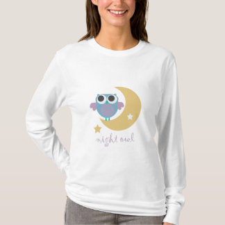 T-shirts design do pyjama da coruja de noite