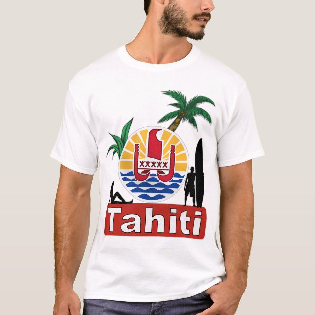 T-shirts design do surf de tahiti (Frente)