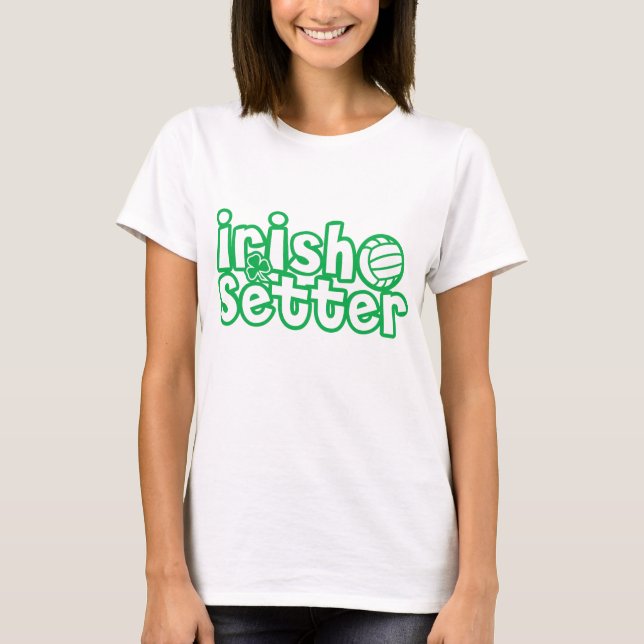 T-shirts Design do voleibol do setter irlandês (Frente)