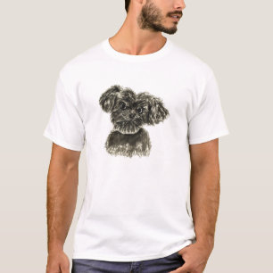 T-shirts Design em Aquarela de Cachorrinho Schnauzer Miniat