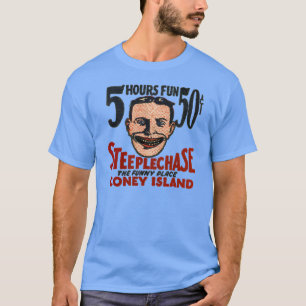 T-shirts Design engraçado da cara de Coney Island do