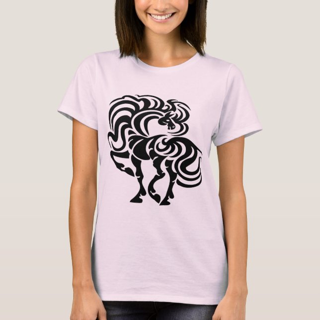 T-shirts Design extravagante do cavalo (Frente)