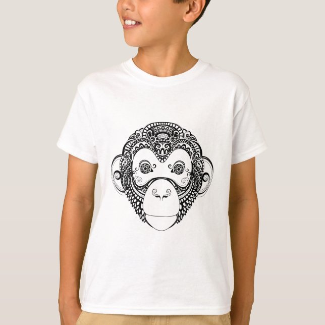 T-shirts Design inspirado do macaco (Frente)