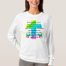 T-shirts DESIGN ISAIAH 41:10 bonito RAINBOW CROSS