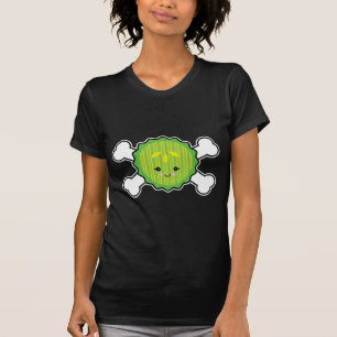 T-shirts design kawaii de fatia de pepino em conserva e oss
