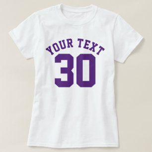 T-shirts Design roxo branco & escuro do jérsei dos esporte