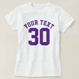 T-shirts Design roxo branco & escuro do jérsei dos esportes