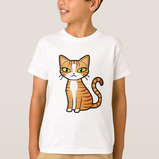 T-shirts Design Seu Próprio Gato De Cartoon (Frente)
