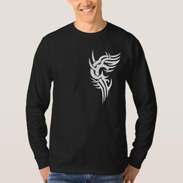 T-shirts Design tribal branco 4 da caixa de 2 partes (Frente)