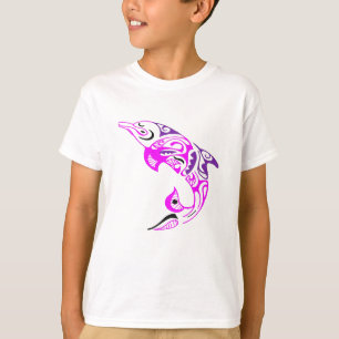 T-shirts Design tribal roxo e cor-de-rosa preto do tatuagem