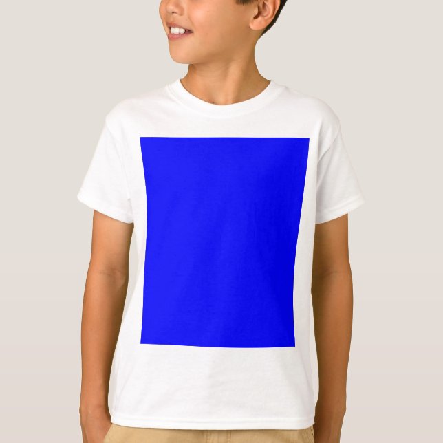 T-shirts Designer Personalizado de Cor Azul (Frente)